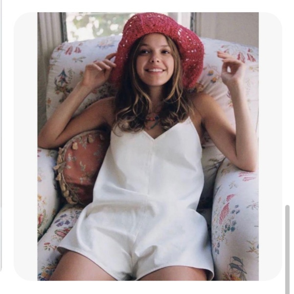 NWT Natural White Denim Zara Romper